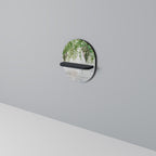 URBAN TROPICS Oval Art Shelf In Black Finish