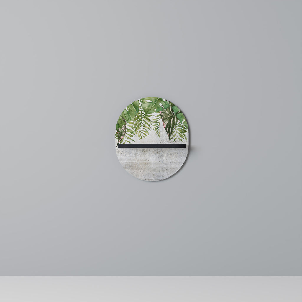 Estantería de arte ovalada URBAN TROPICS con acabado negro