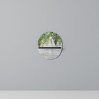 URBAN TROPICS Oval Art Shelf In Black Finish