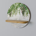 URBAN TROPICS Round Art Shelf In Oak Effect