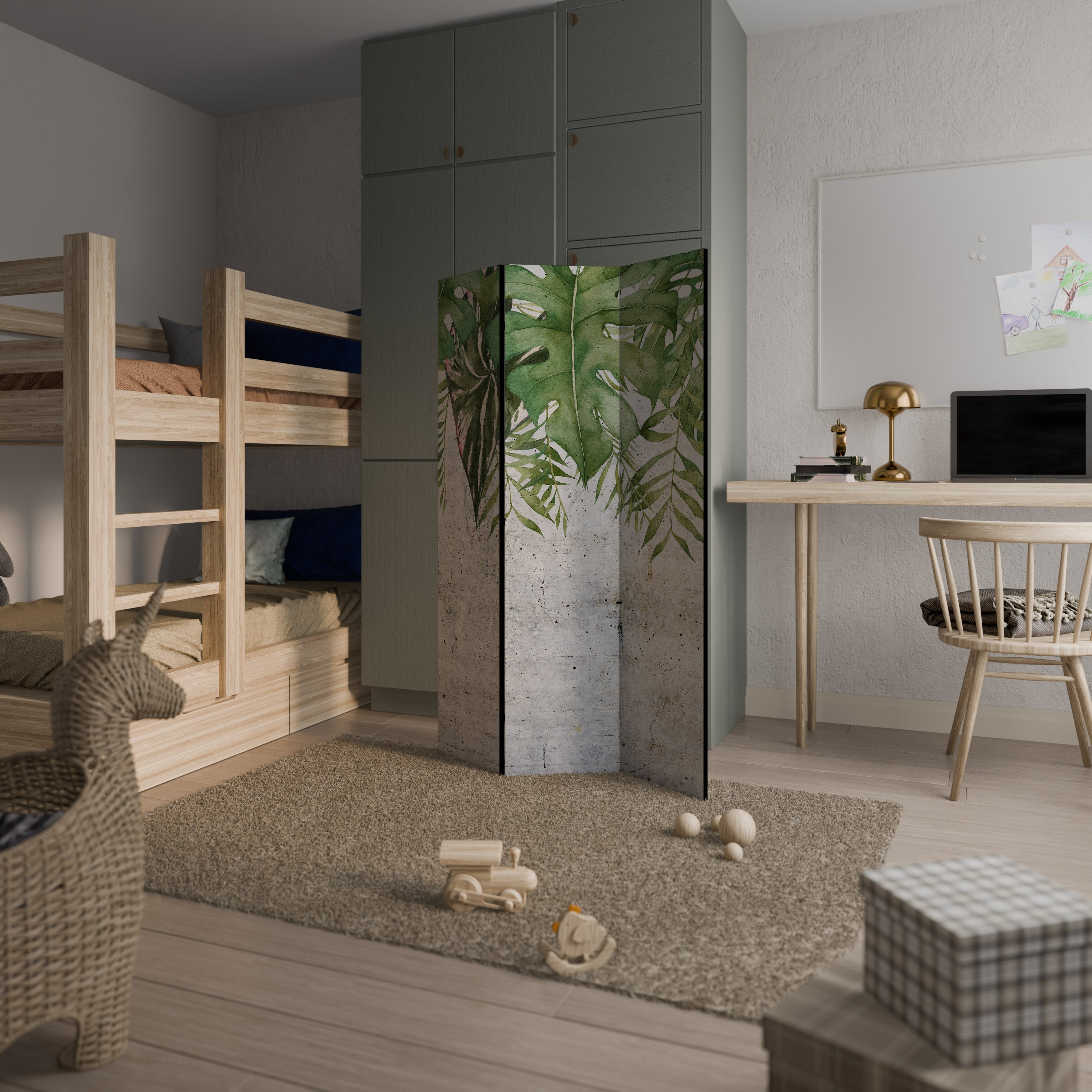 URBAN TROPICS Biombo de 3 paneles