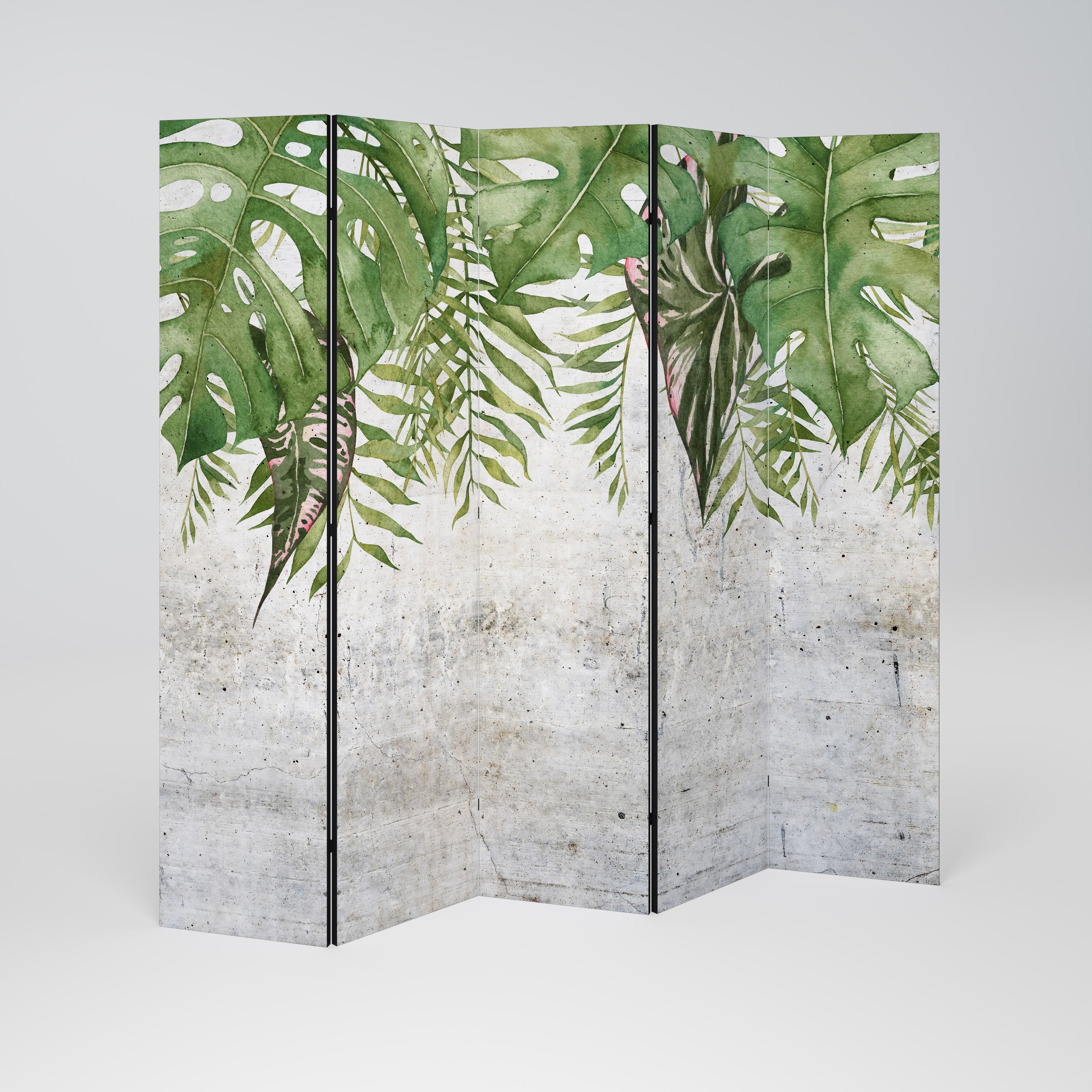 URBAN TROPICS Decorative 5-Panel Room Divider