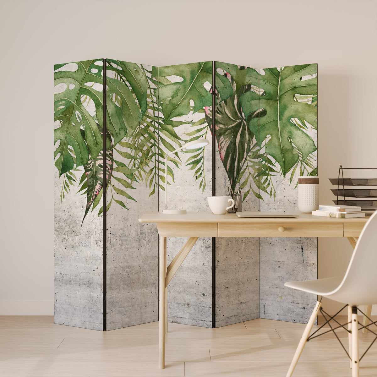 URBAN TROPICS Biombo de 5 paneles