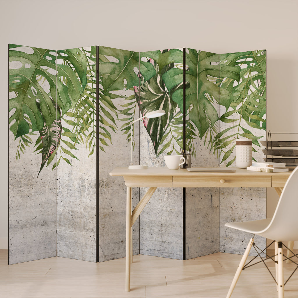 Biombo decorativo de 6 paneles URBAN TROPICS