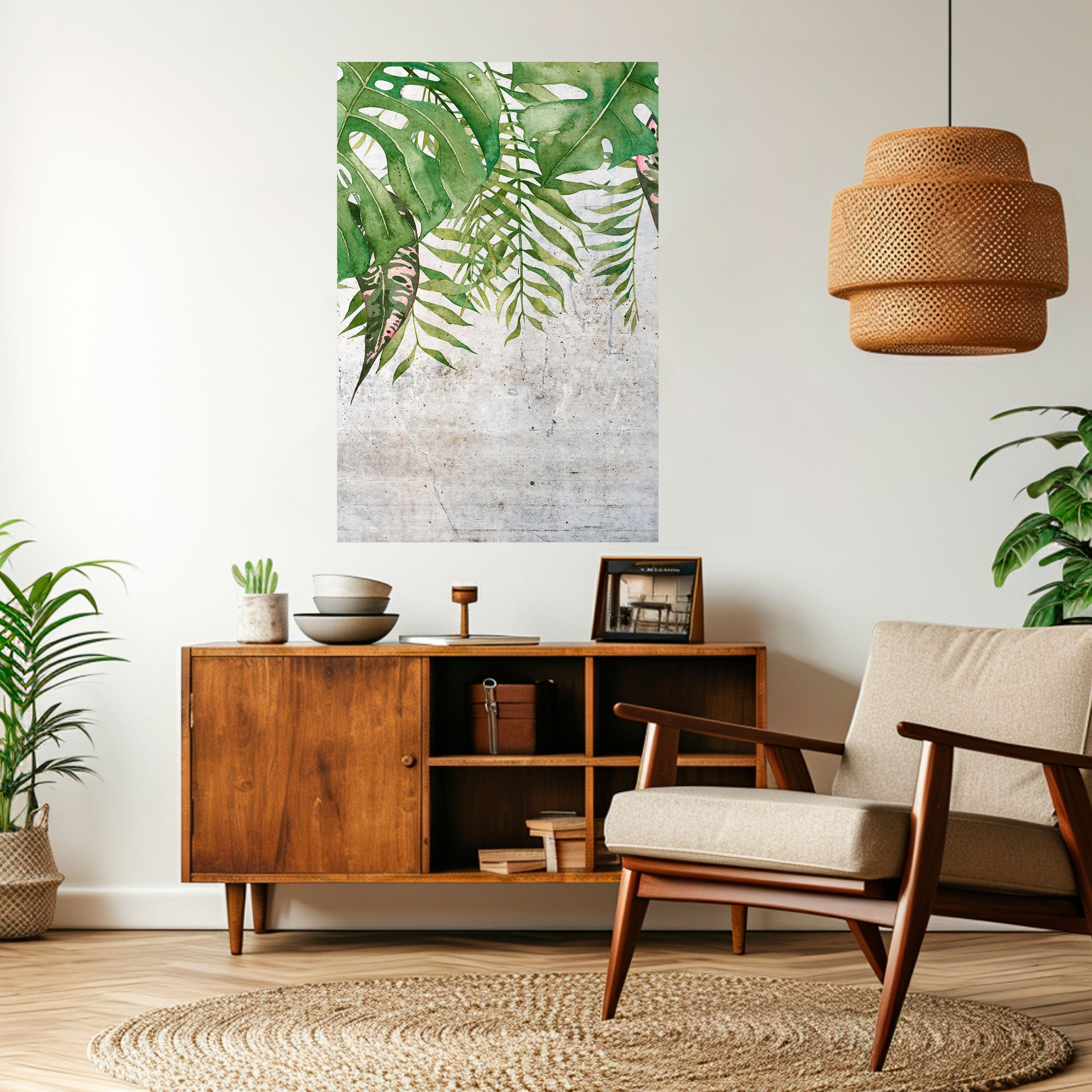 Póster vertical autoadhesivo TRÓPICOS URBANOS