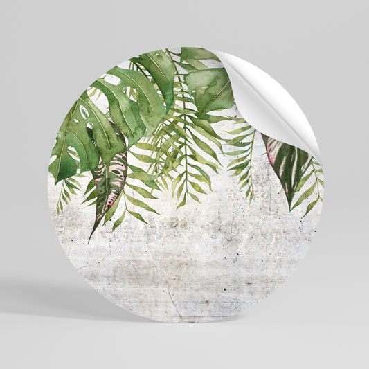 URBAN TROPICS Vinilo adhesivo redondo