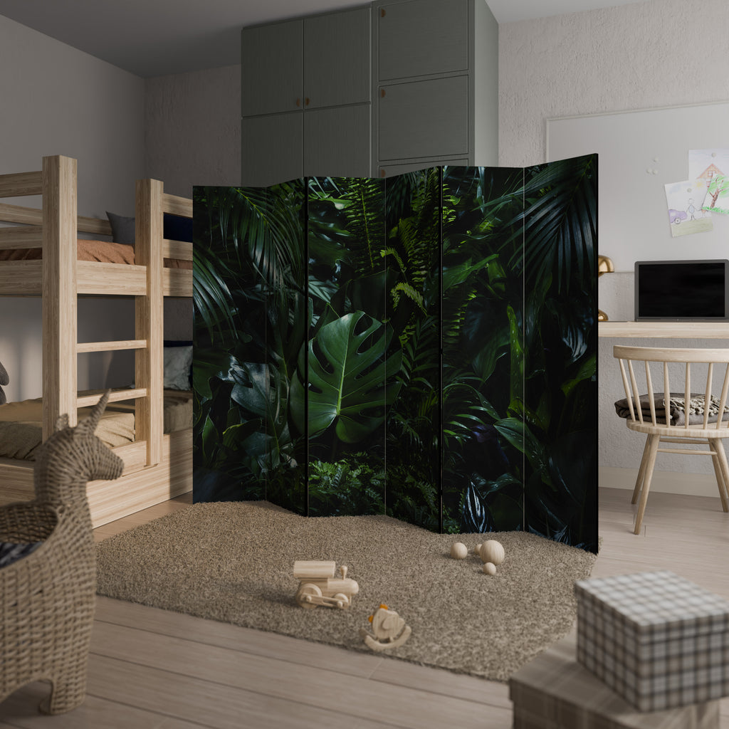 Biombo decorativo de 6 paneles NATURE'S CLANDESTINE REVERIE
