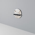 WILD TENDERNESS Oval Art Shelf In Black Finish