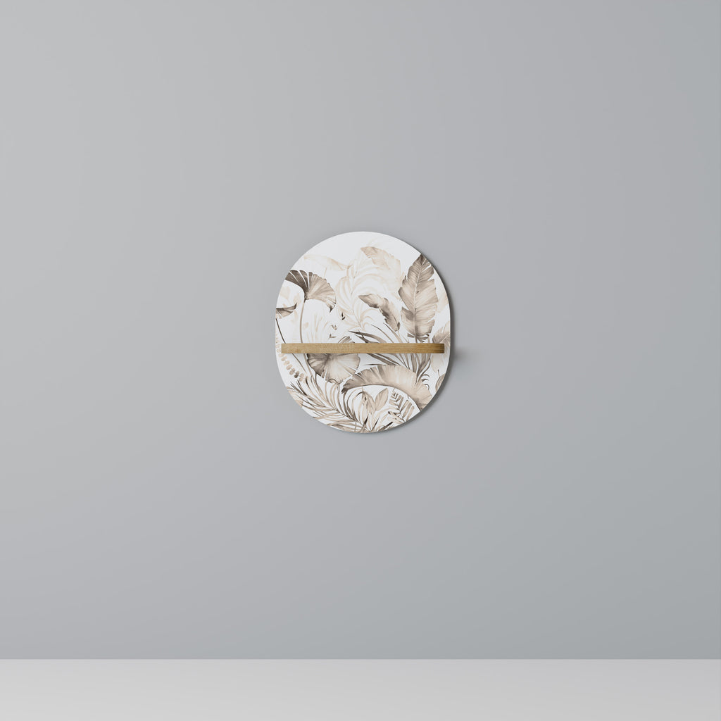 Estantería de arte ovalada WILD TENDERNESS en efecto roble