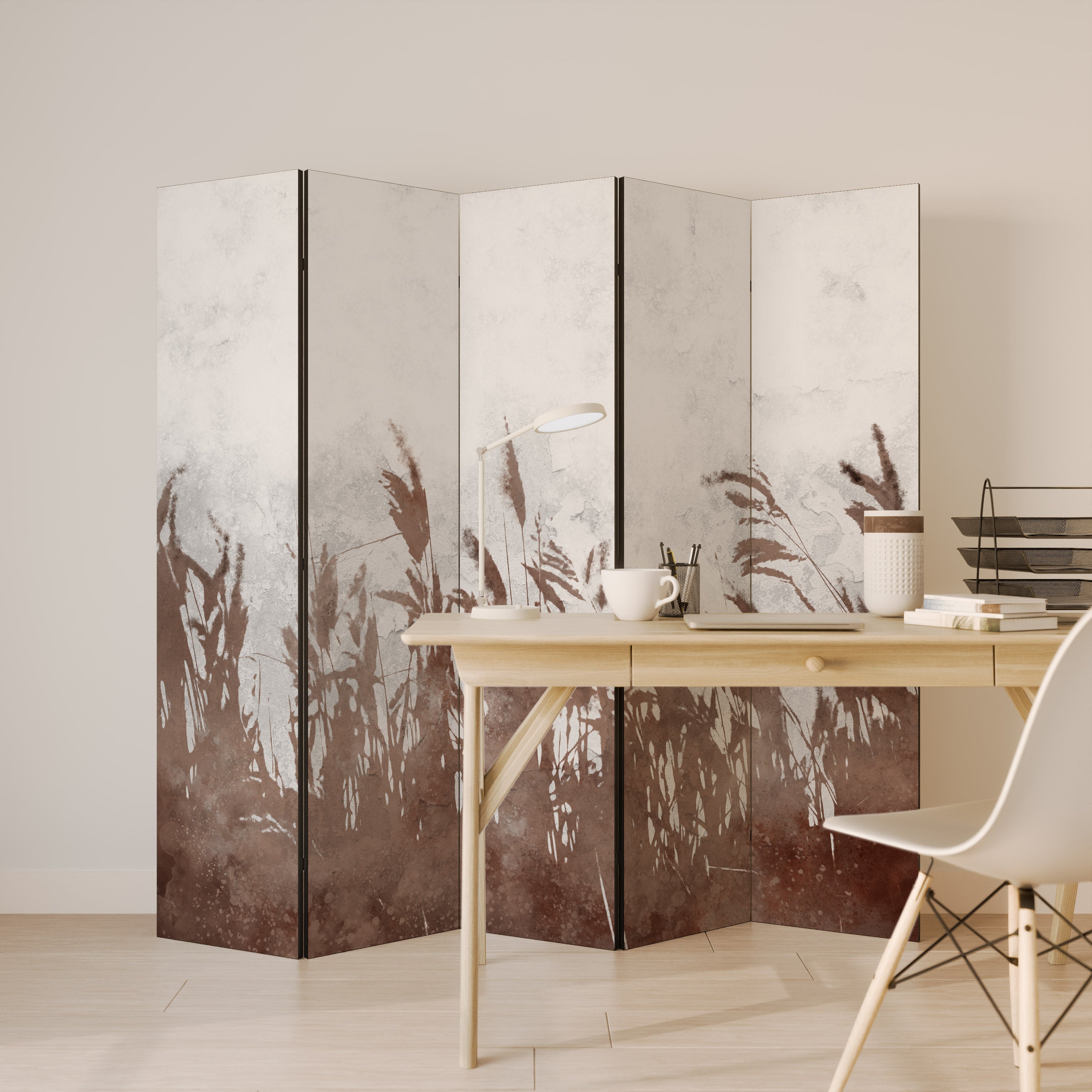 FLAWLESS CAPTURE Decorative 5-Panel Room Divider