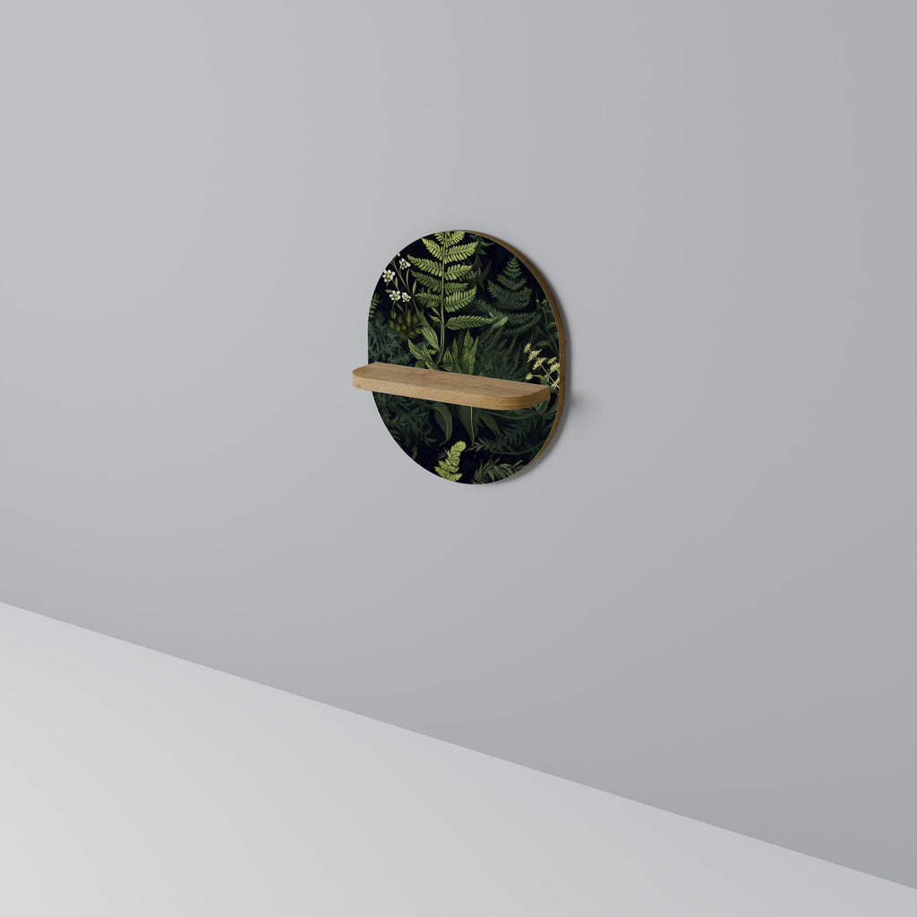 Estantería de arte ovalada FOREST WONDERS con efecto roble