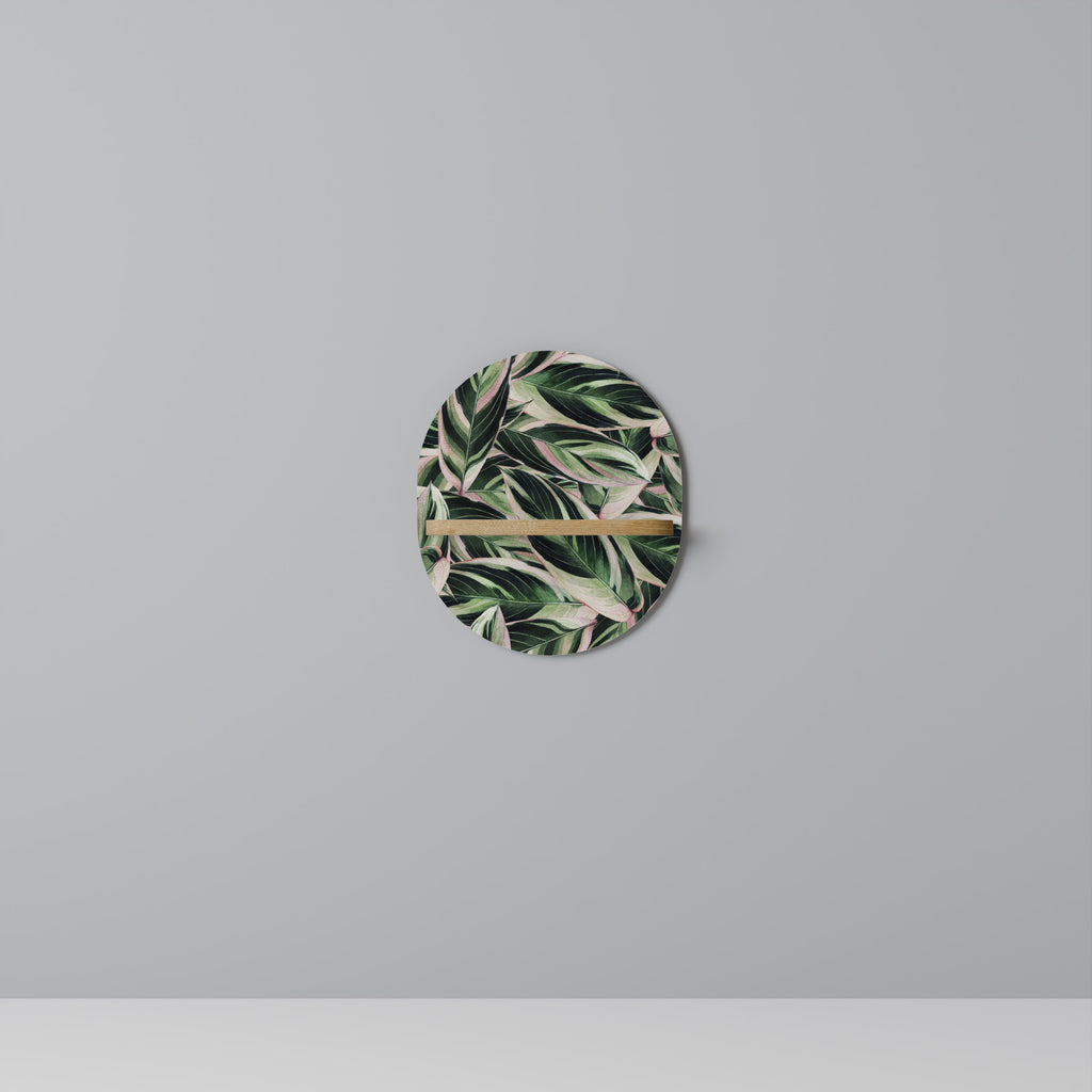 Estantería de arte ovalada EERIE STROMANTHE con efecto roble