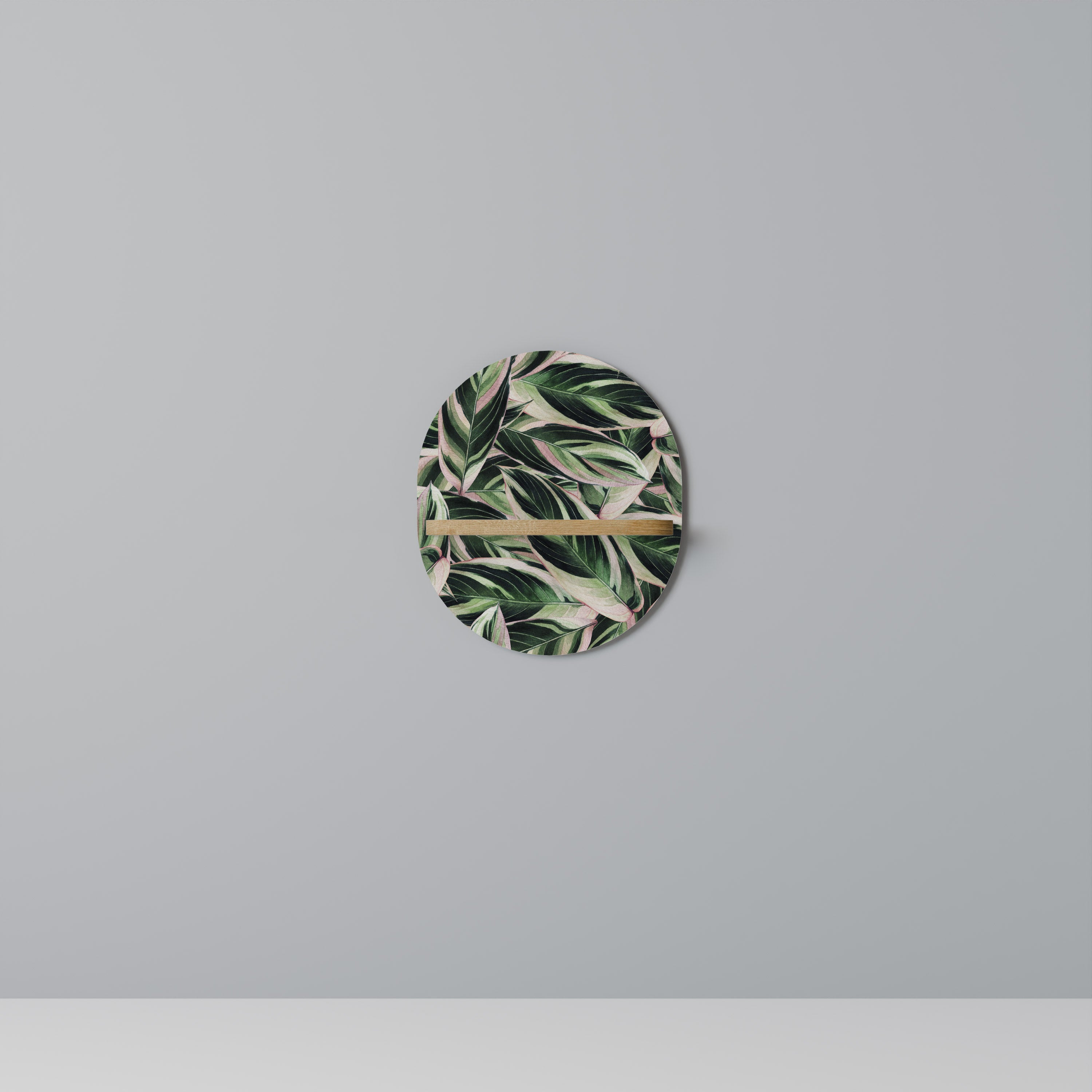 Estantería de arte ovalada EERIE STROMANTHE con efecto roble