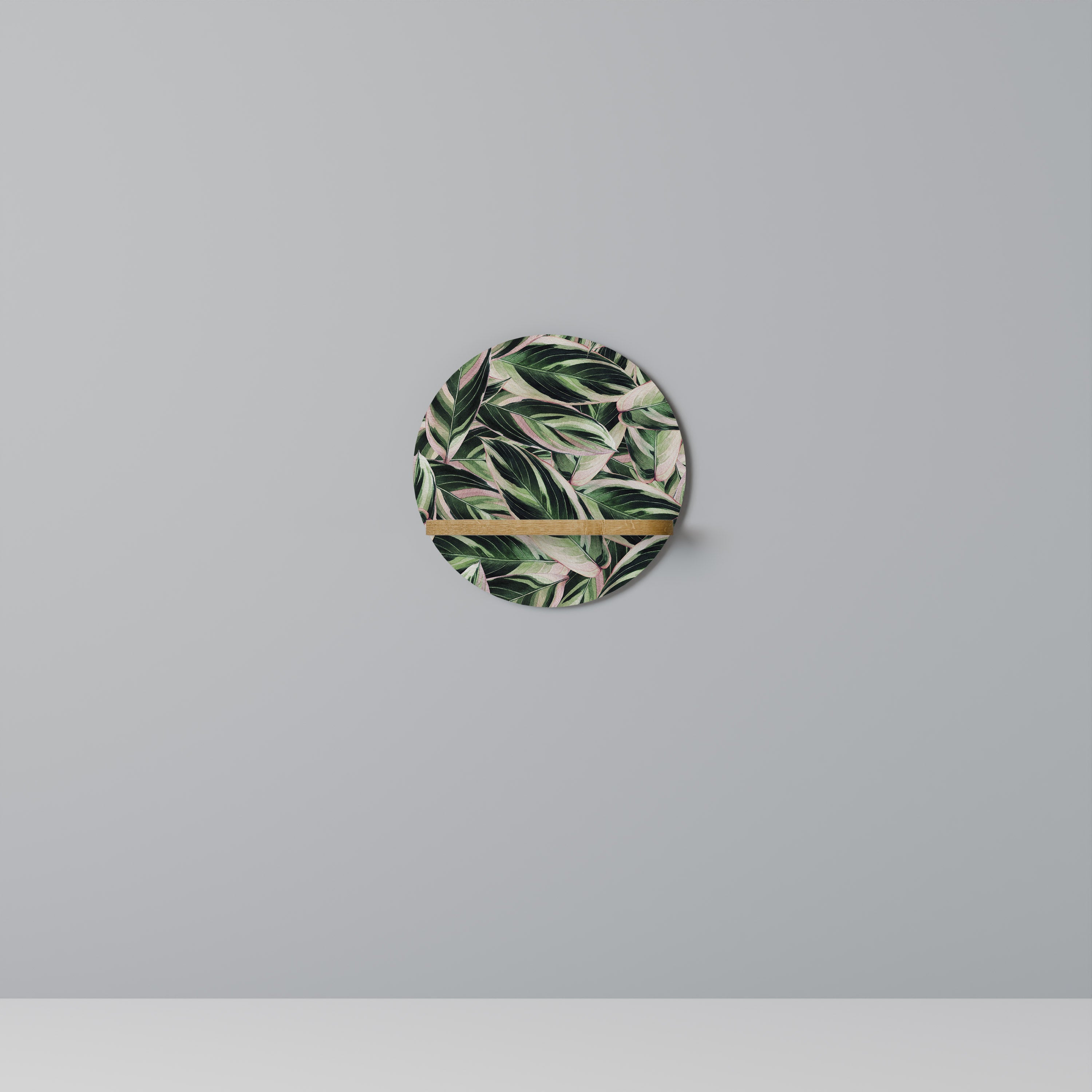 Estantería de arte redonda EERIE STROMANTHE con efecto roble