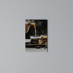 STEAMING SIPS OF SERENITY Cuadro en lienzo vertical