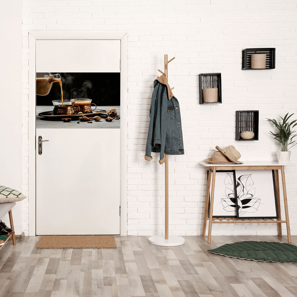 Póster horizontal autoadhesivo "Sorbos humeantes de serenidad"