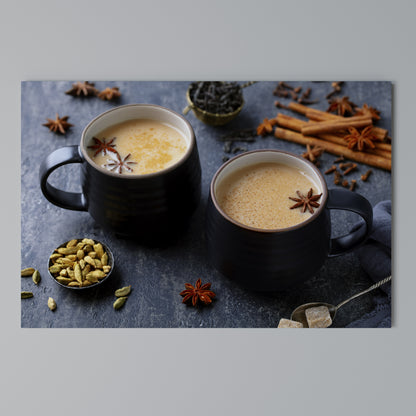 WARMTH IN A CUP Cuadro en lienzo horizontal