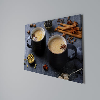 WARMTH IN A CUP Cuadro en lienzo horizontal