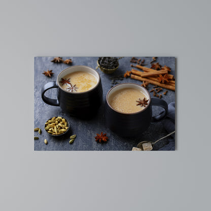WARMTH IN A CUP Cuadro en lienzo horizontal