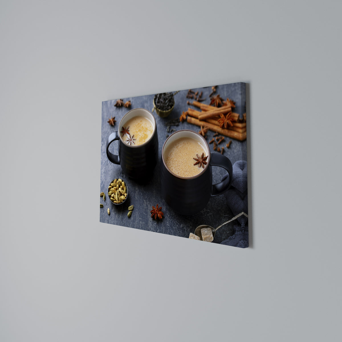 WARMTH IN A CUP Cuadro en lienzo horizontal
