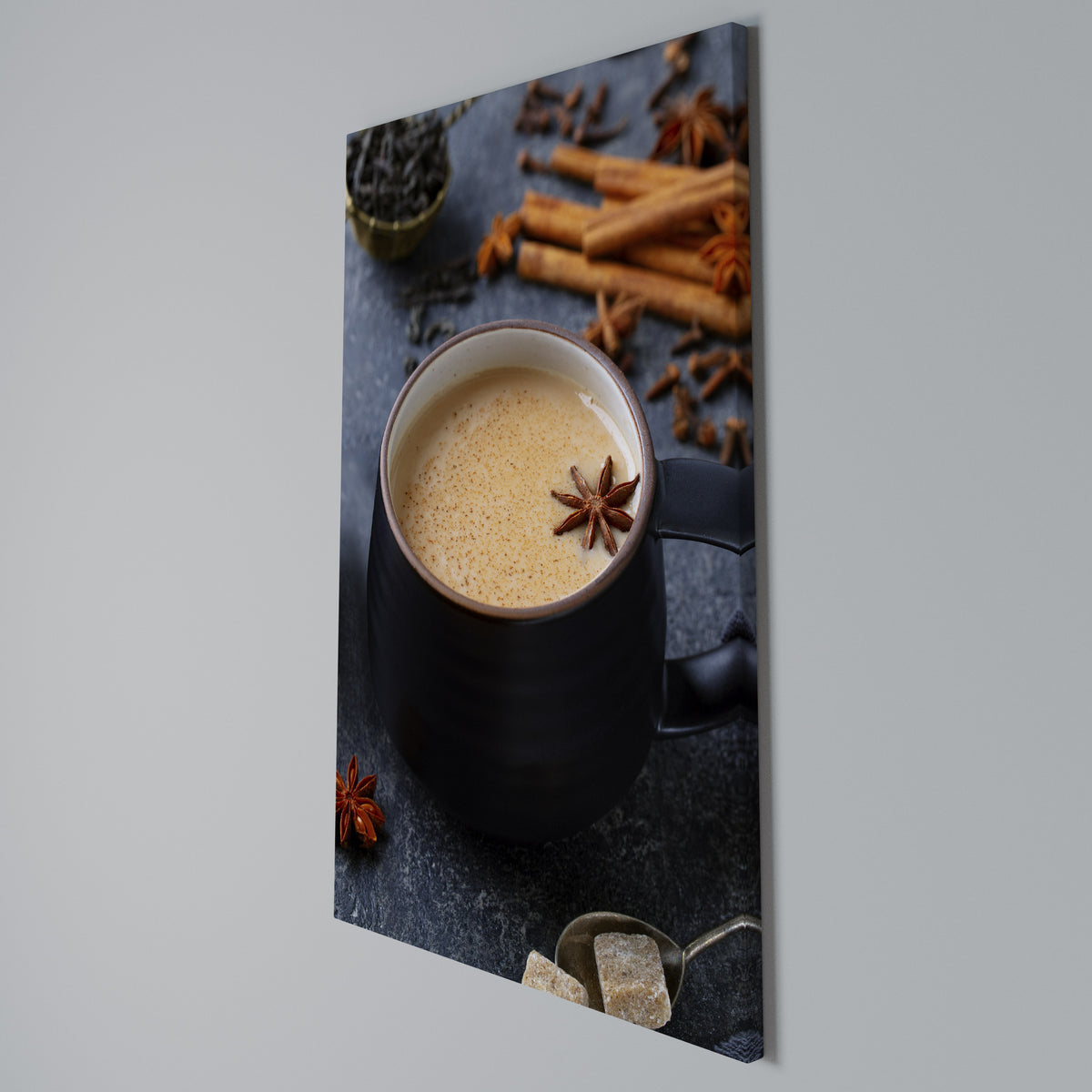 WARMTH IN A CUP Cuadro en lienzo vertical