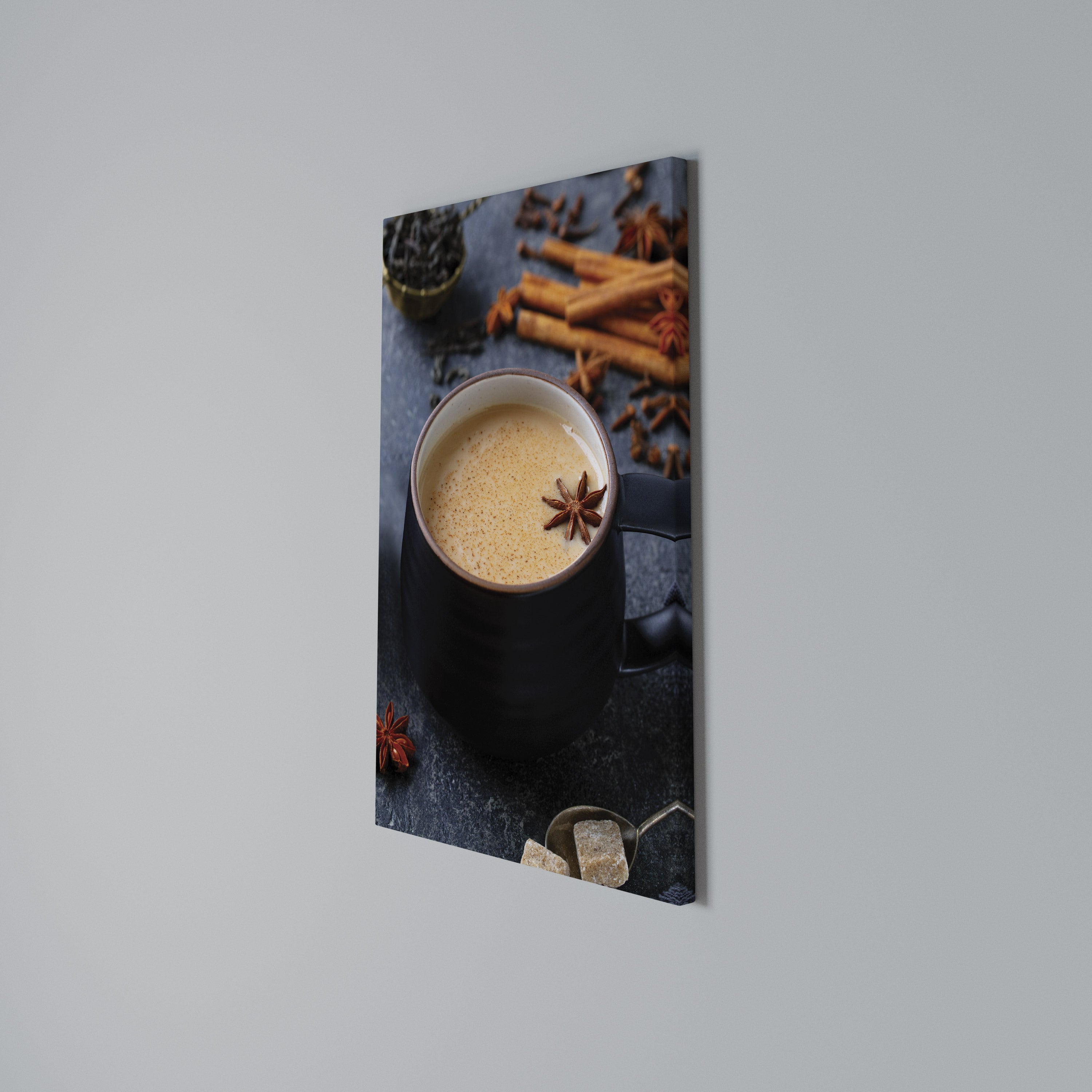 WARMTH IN A CUP Cuadro en lienzo vertical