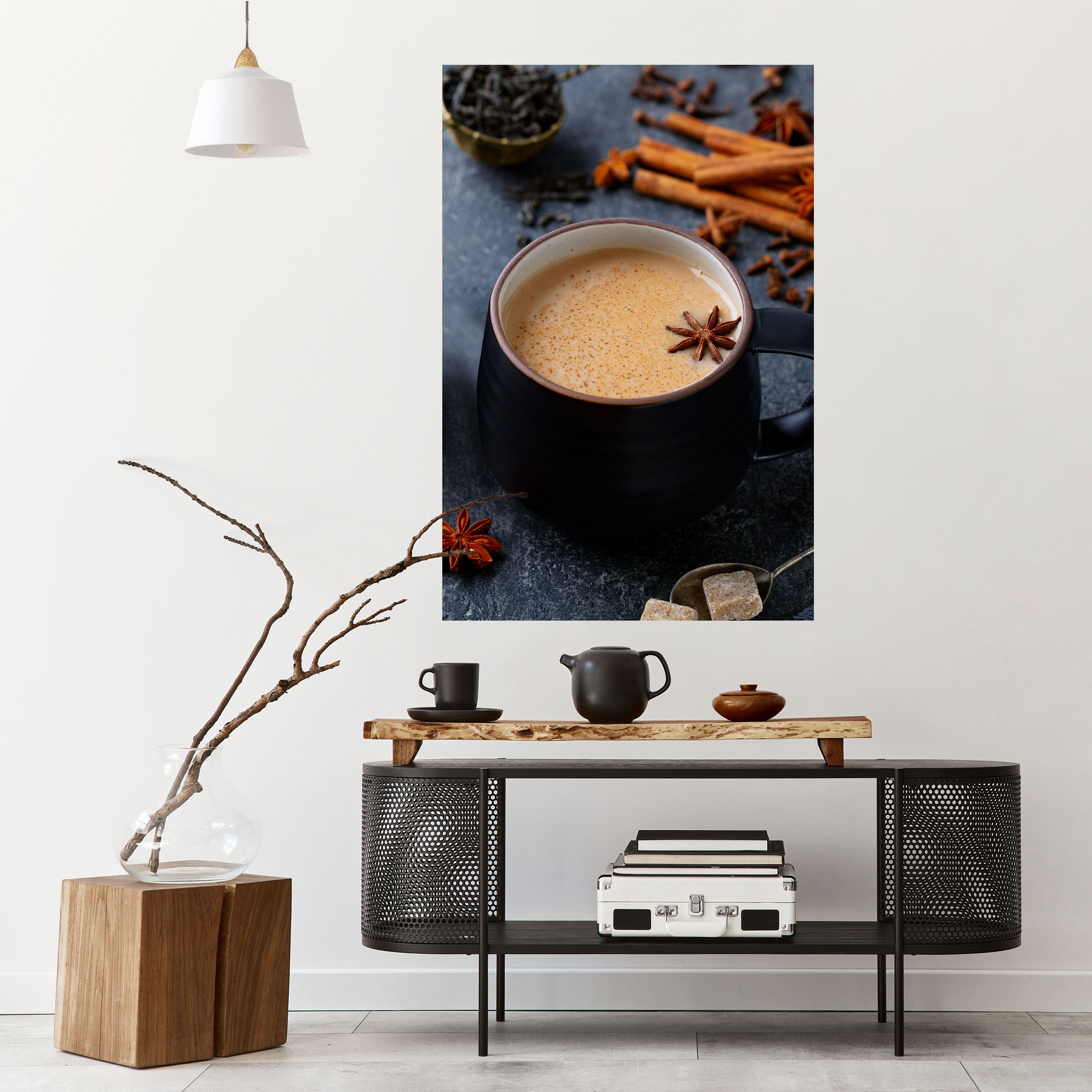 CALIDEZ EN UNA TAZA Póster vertical autoadhesivo