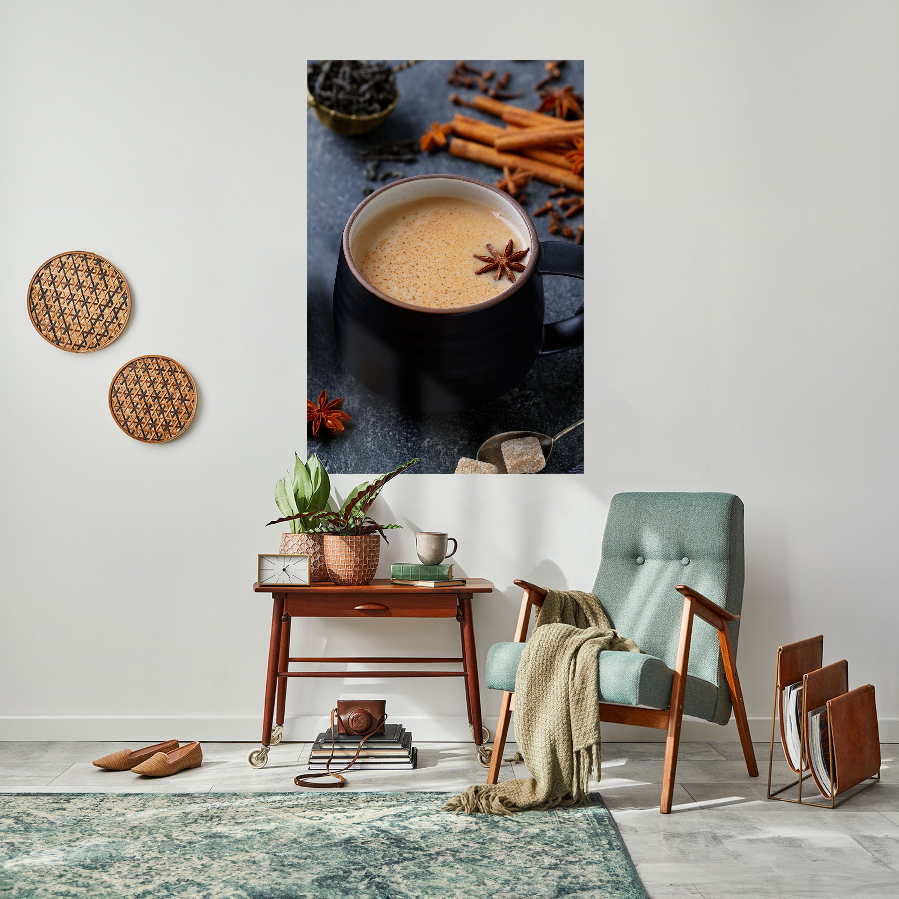 CALIDEZ EN UNA TAZA Póster vertical autoadhesivo
