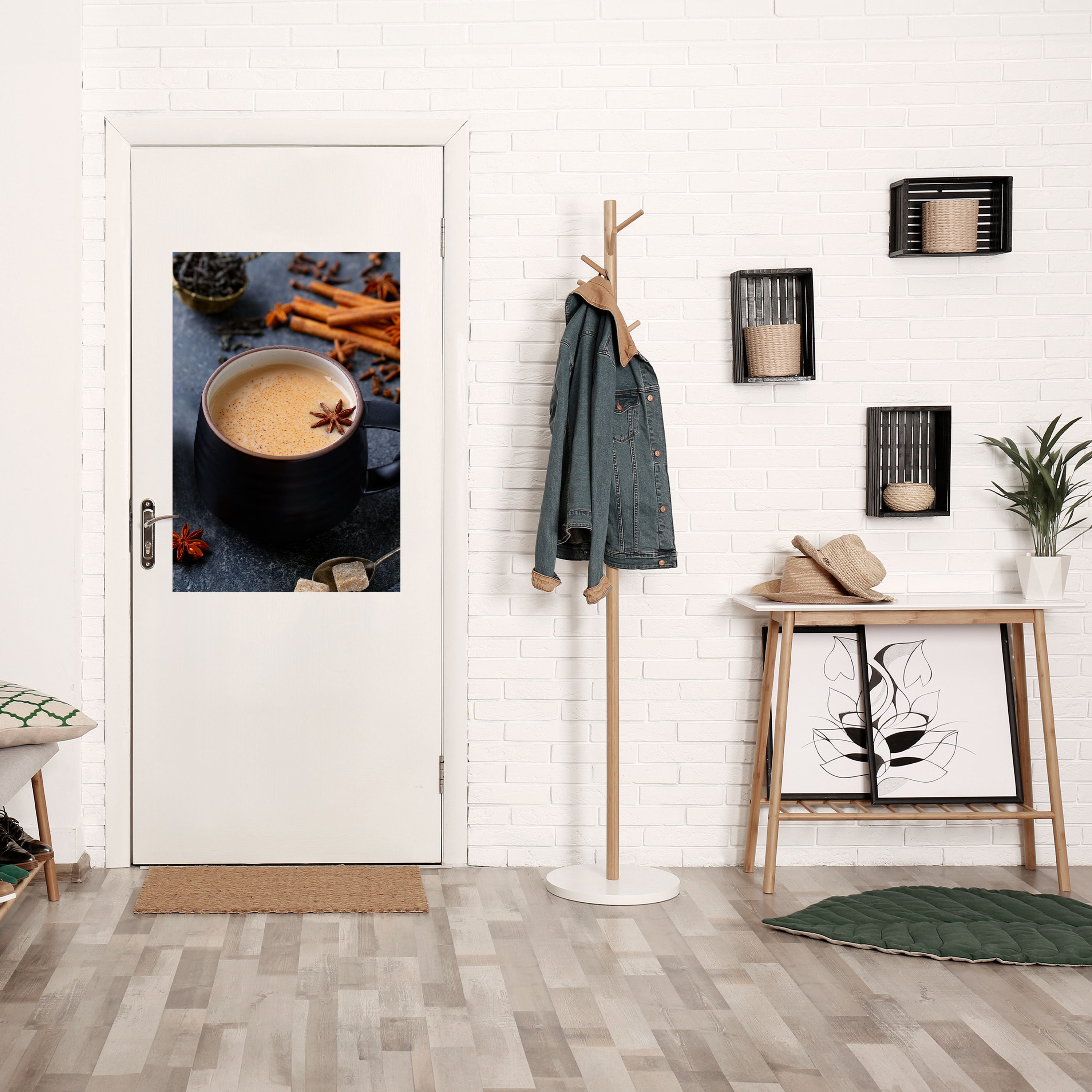 CALIDEZ EN UNA TAZA Póster vertical autoadhesivo