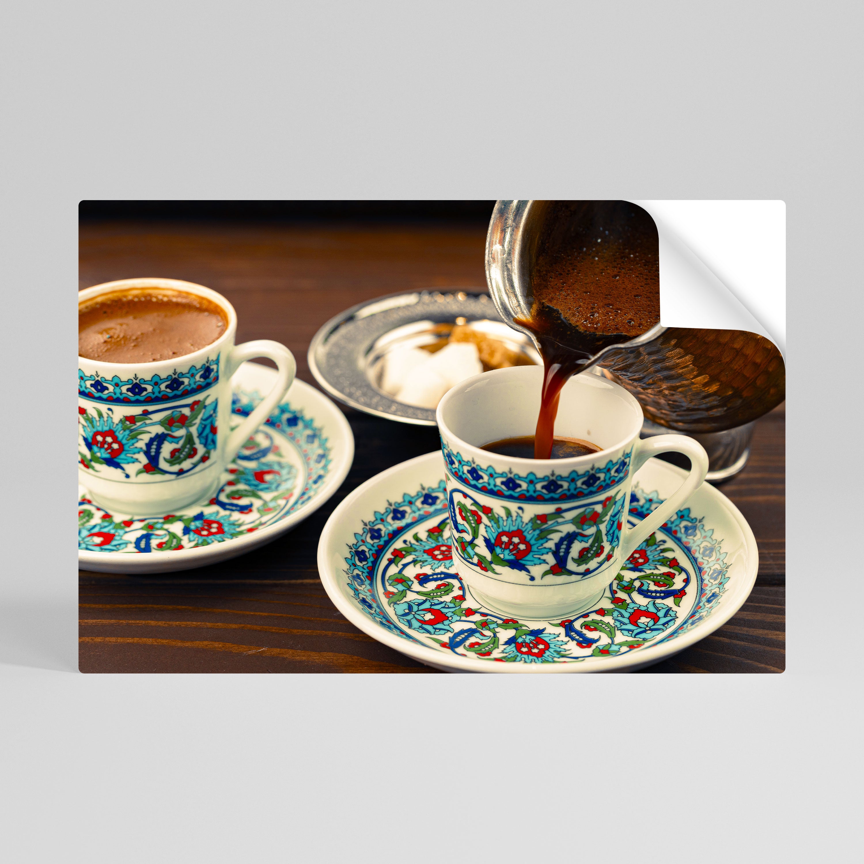 TRADITION IN A CUP Póster adhesivo horizontal