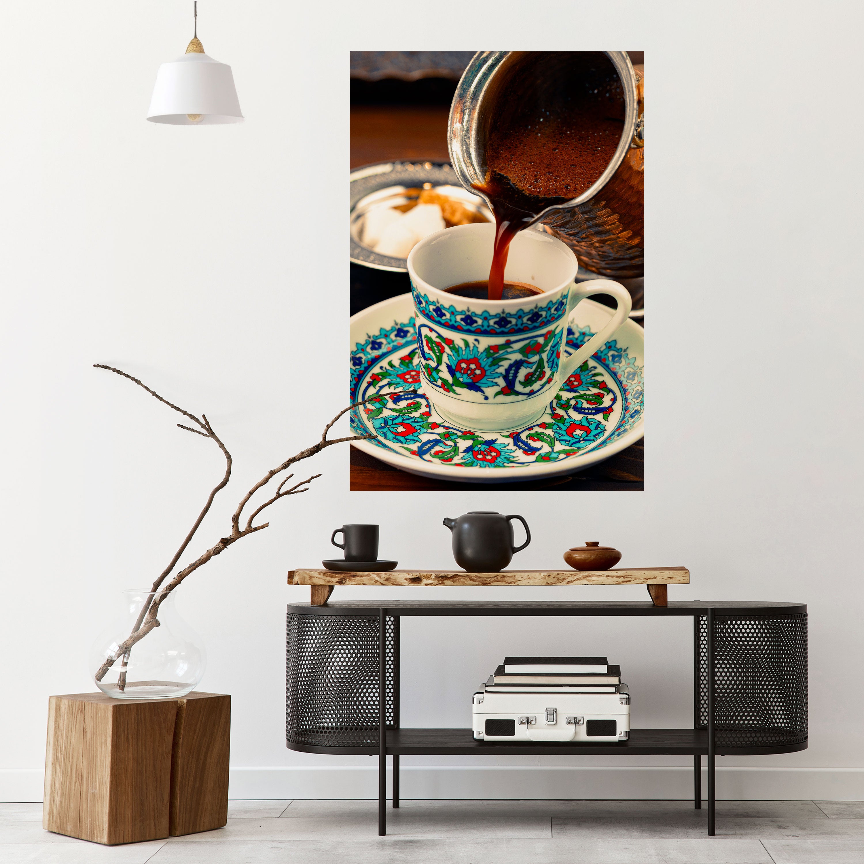 TRADITION IN A CUP Peel and Stick Vertical Poster