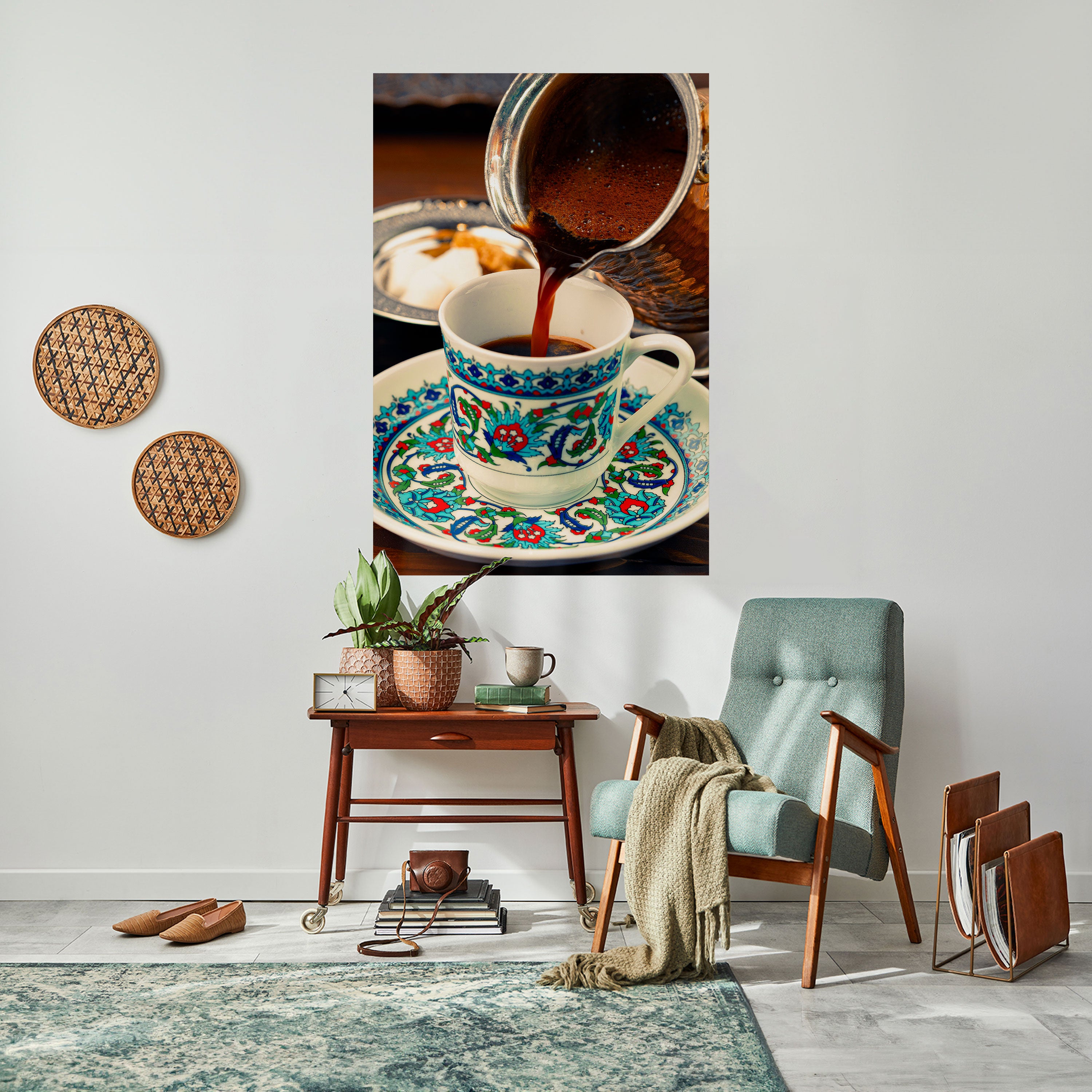 TRADITION IN A CUP Peel and Stick Vertical Poster