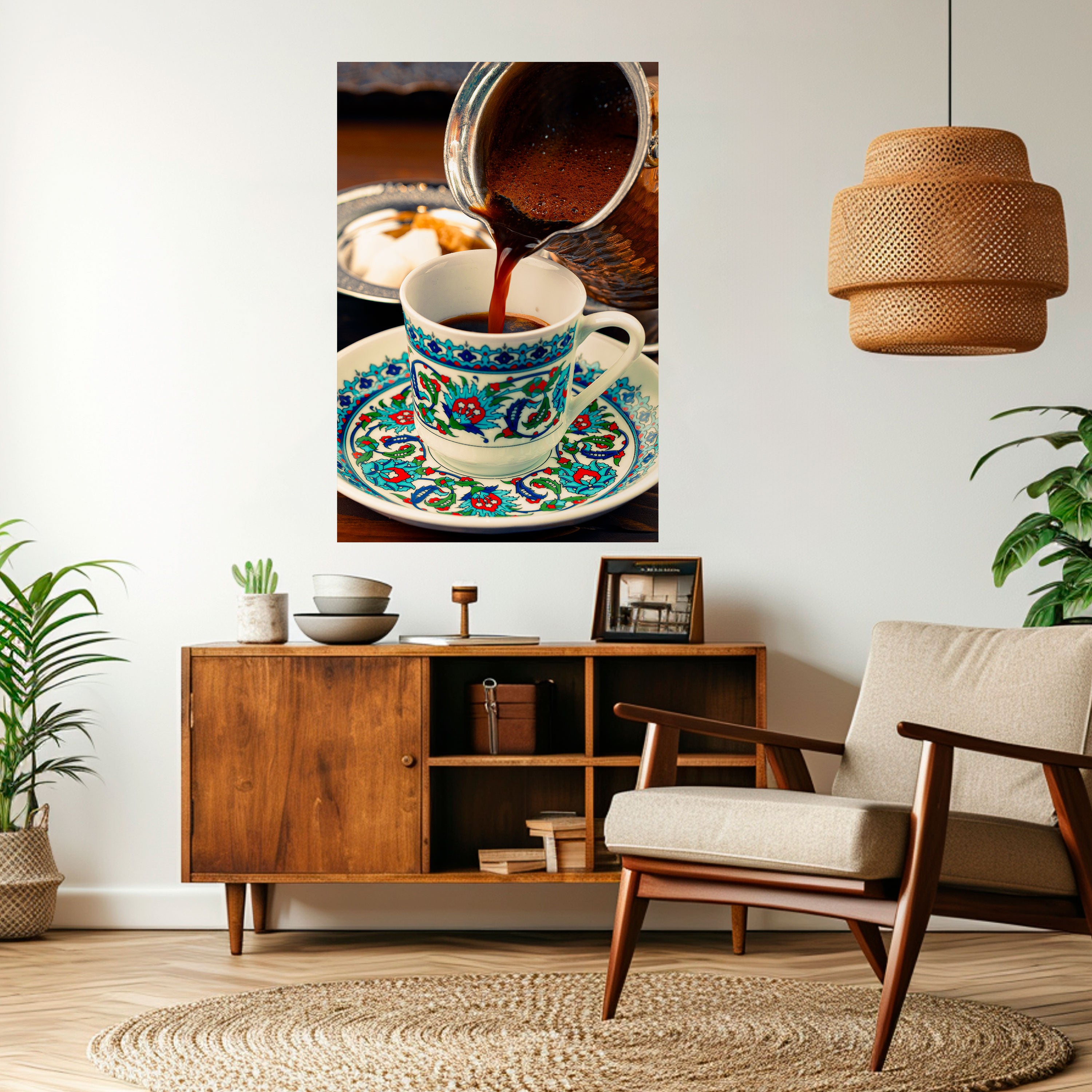 TRADITION IN A CUP Peel and Stick Vertical Poster