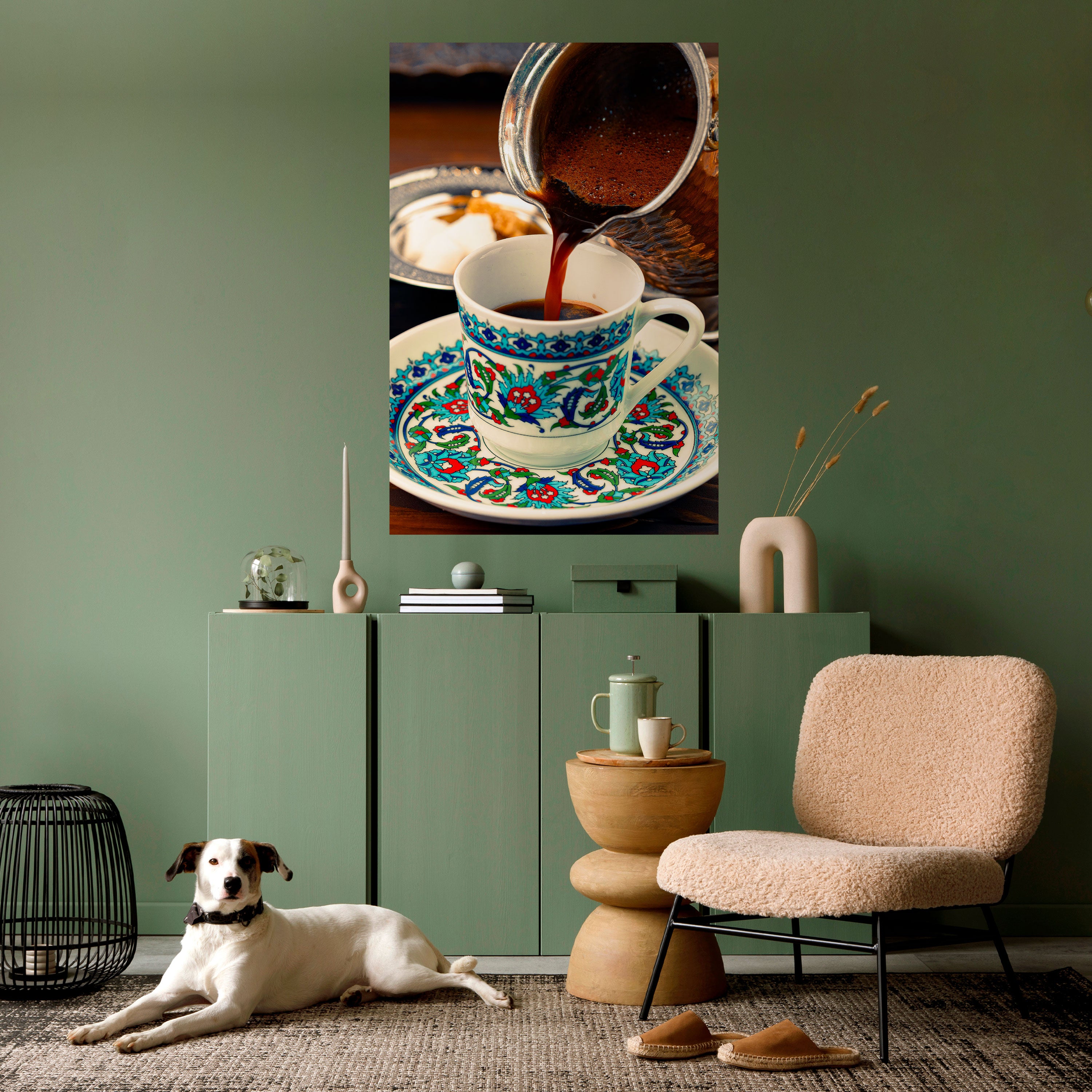 TRADITION IN A CUP Peel and Stick Vertical Poster