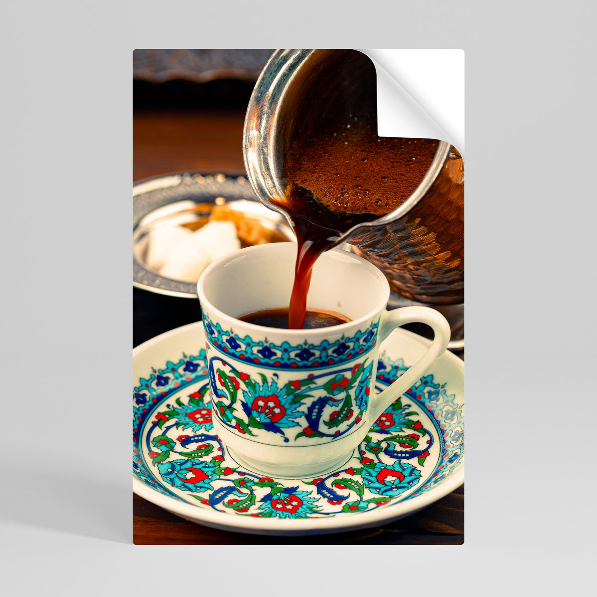 TRADITION IN A CUP Póster adhesivo vertical