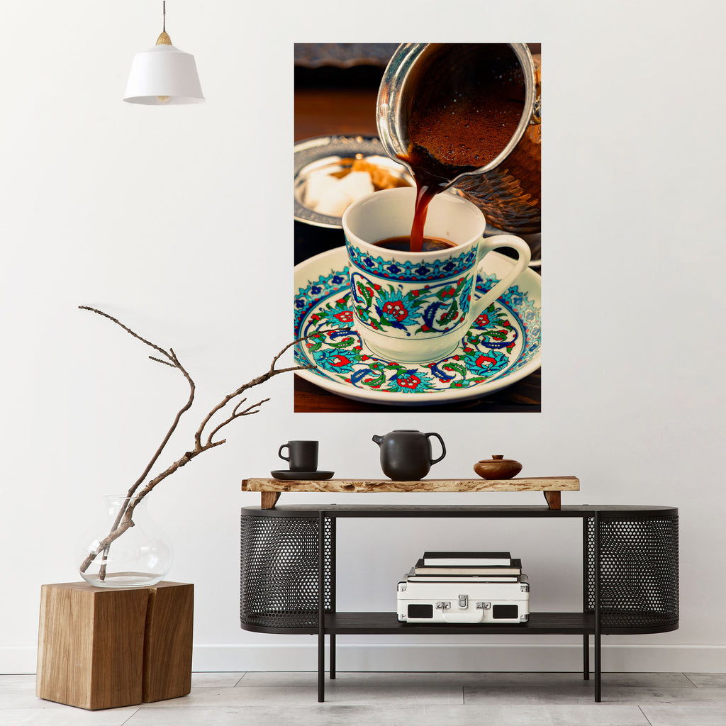 TRADITION IN A CUP Peel and Stick Vertical Poster