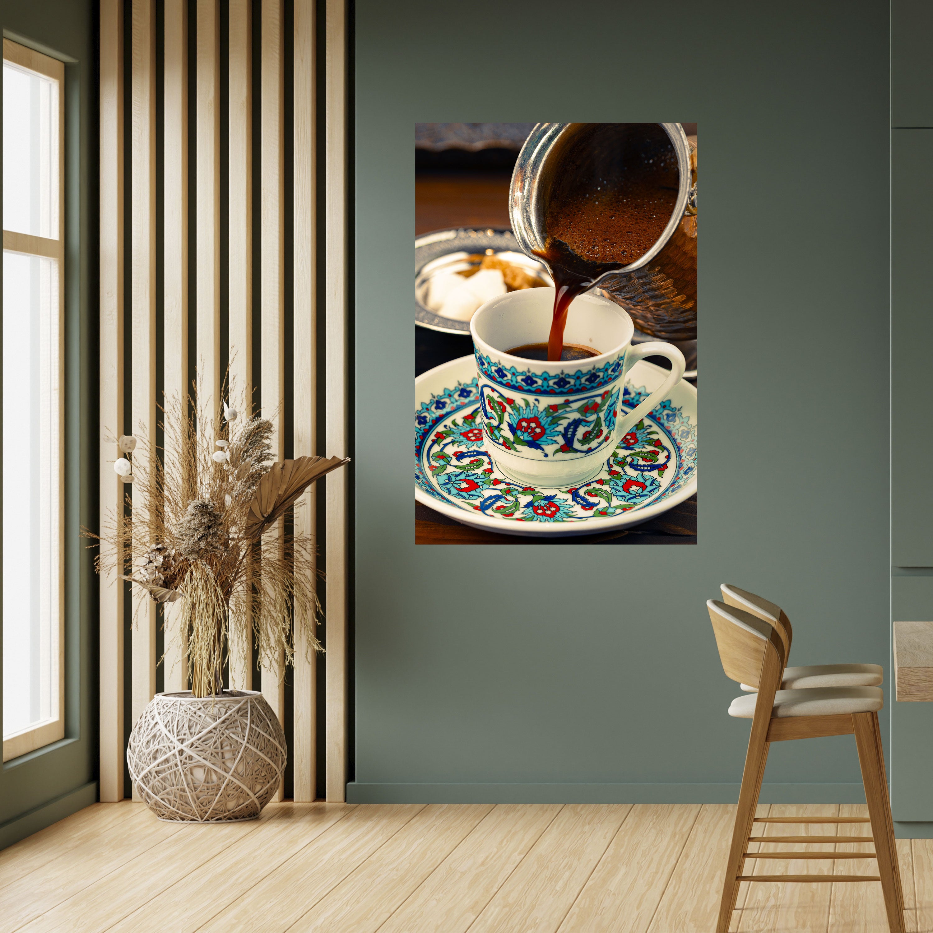 TRADITION IN A CUP Peel and Stick Vertical Poster