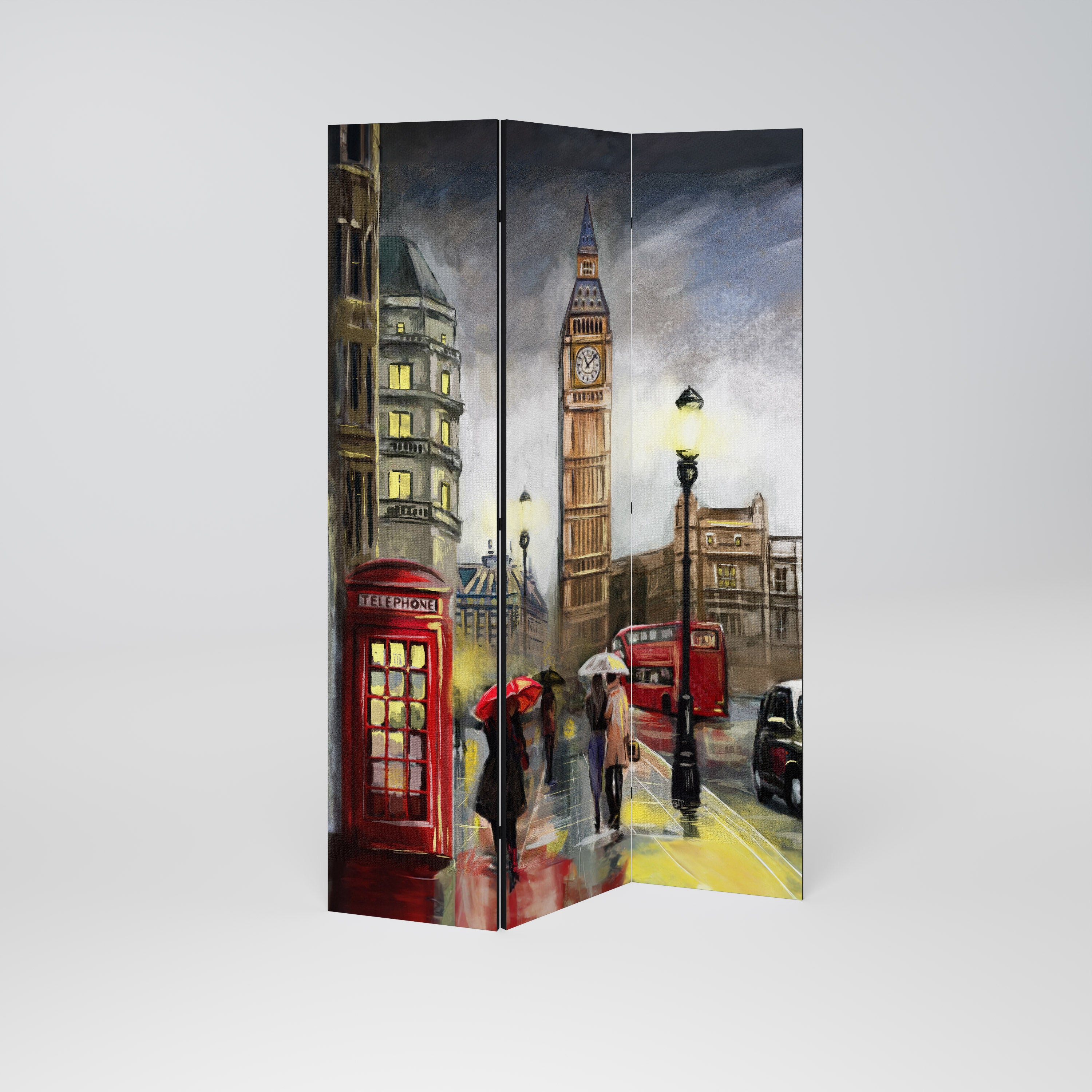 LONDON'S TIMELESS VIBES 3-Panel Room Divider