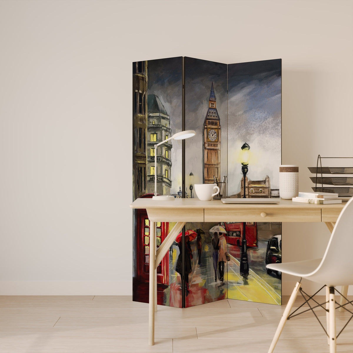 LONDON'S TIMELESS VIBES Biombo de 3 paneles