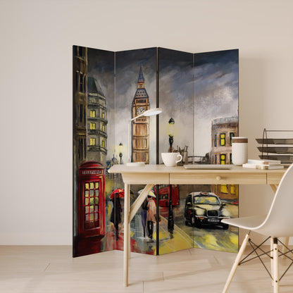 LONDON'S TIMELESS VIBES Biombo de 4 paneles