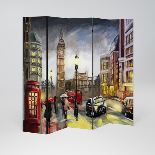LONDON'S TIMELESS VIBES Biombo de 5 paneles