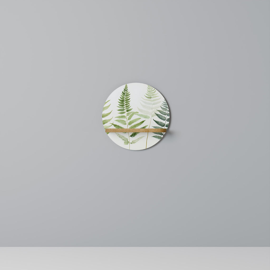 Estantería artística redonda FERN MAJESTY con efecto roble