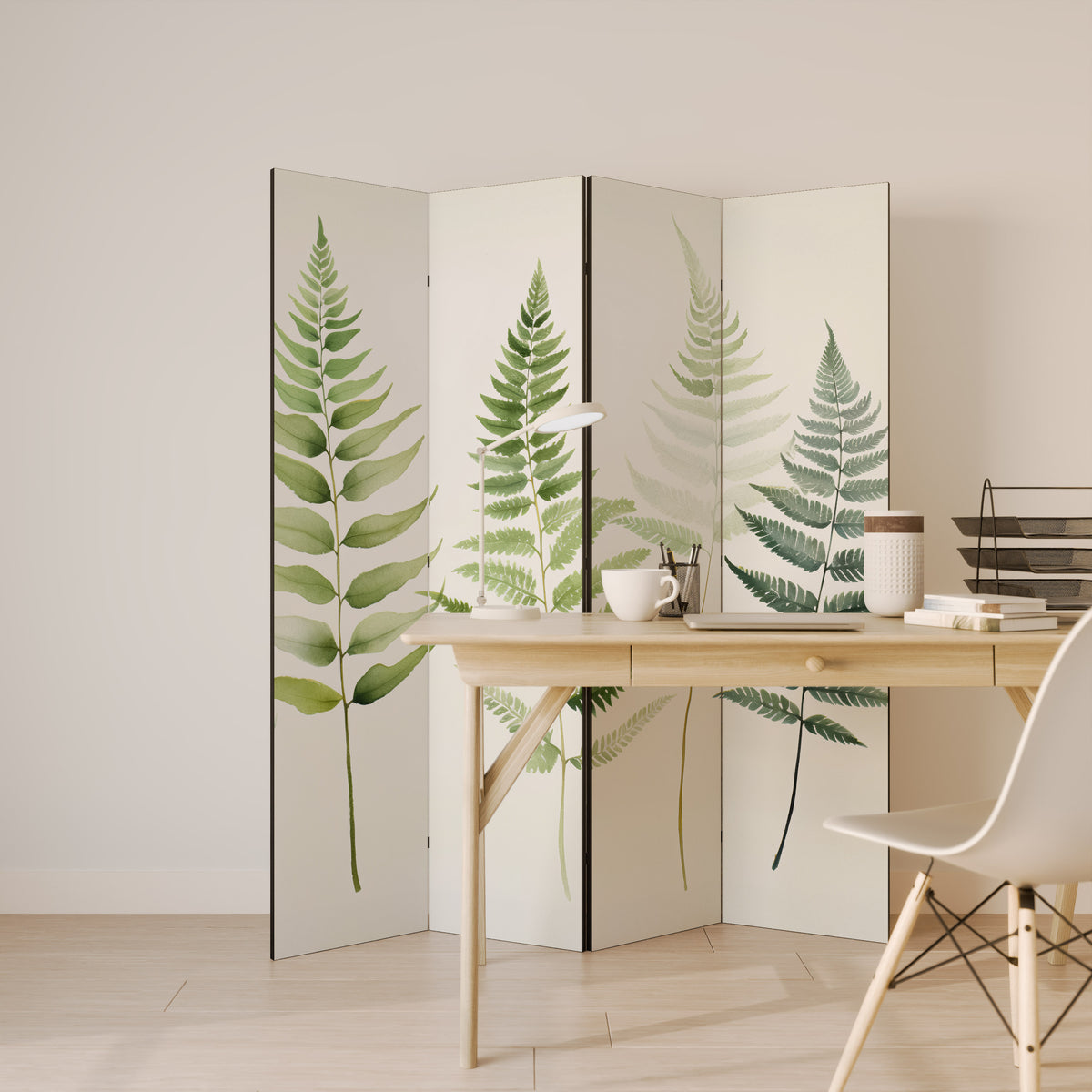 FERN MAJESTY Biombo de 4 paneles