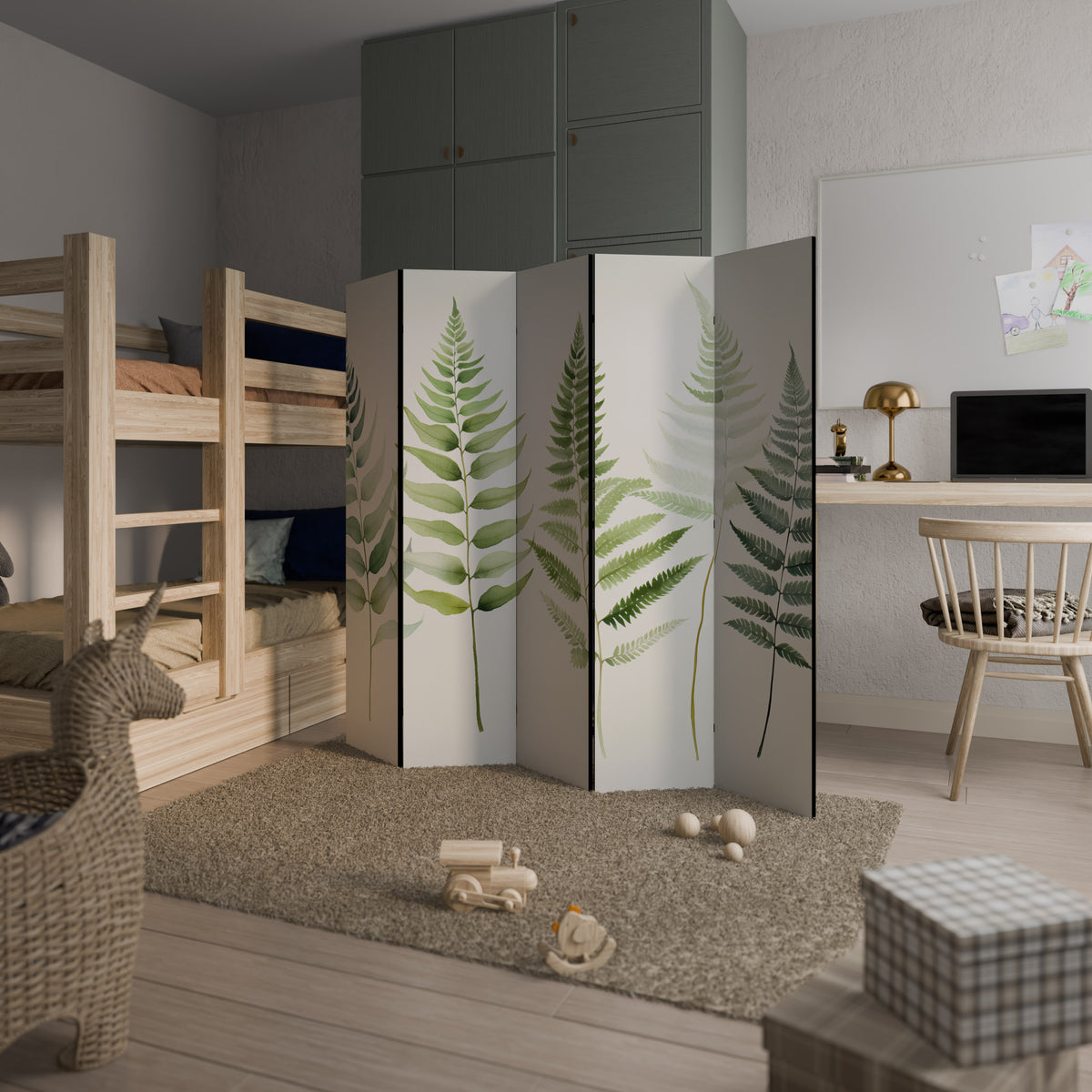 FERN MAJESTY Biombo de 5 paneles