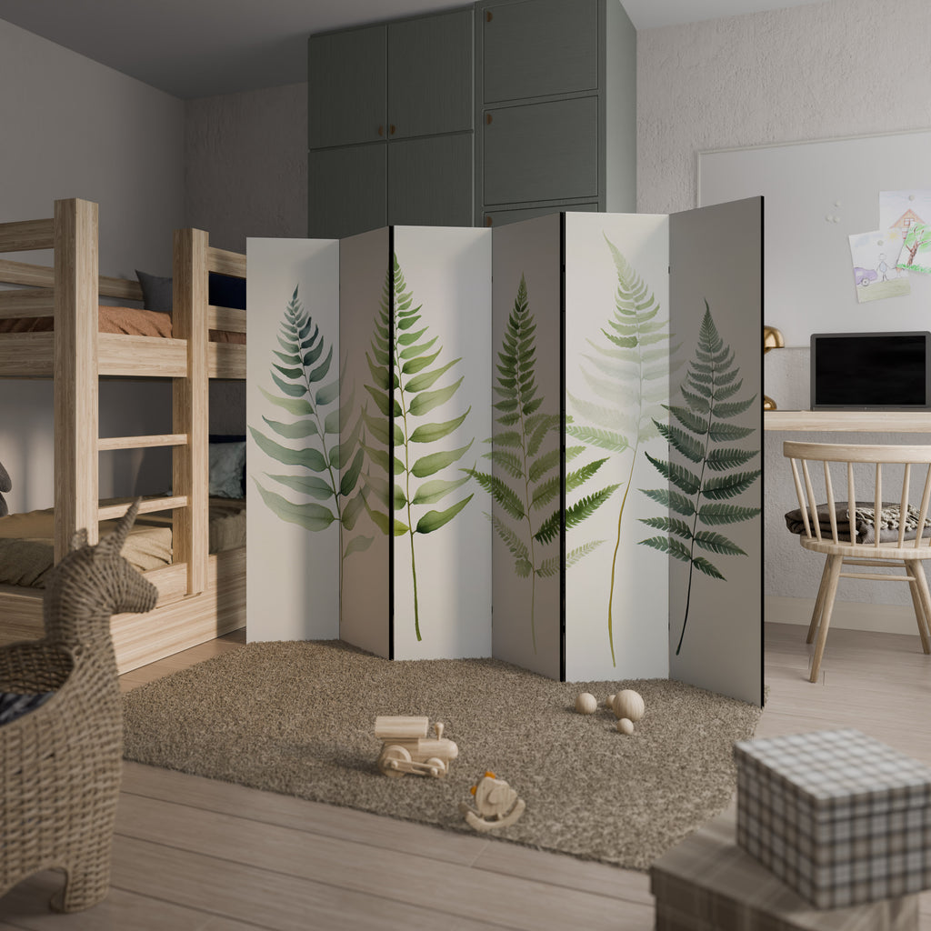 Biombo decorativo de 6 paneles FERN MAJESTY