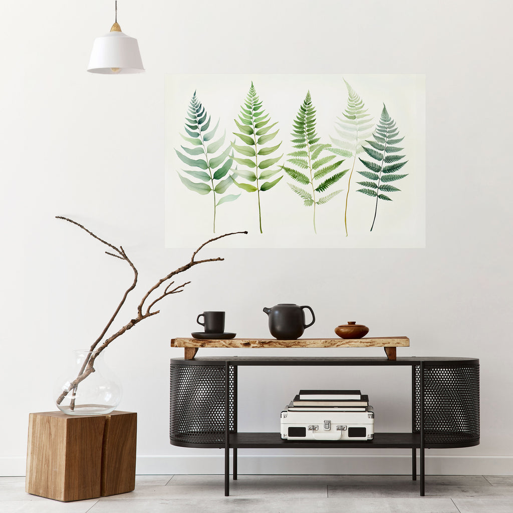 Póster horizontal autoadhesivo FERN MAJESTY
