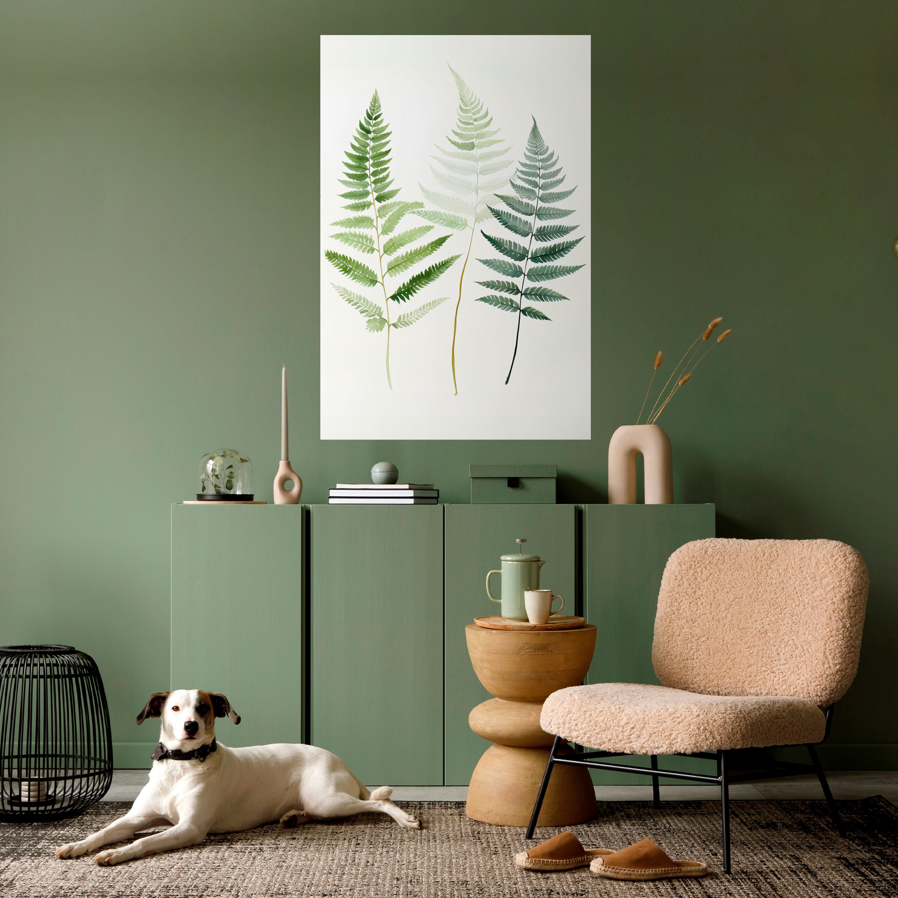 Póster vertical autoadhesivo FERN MAJESTY