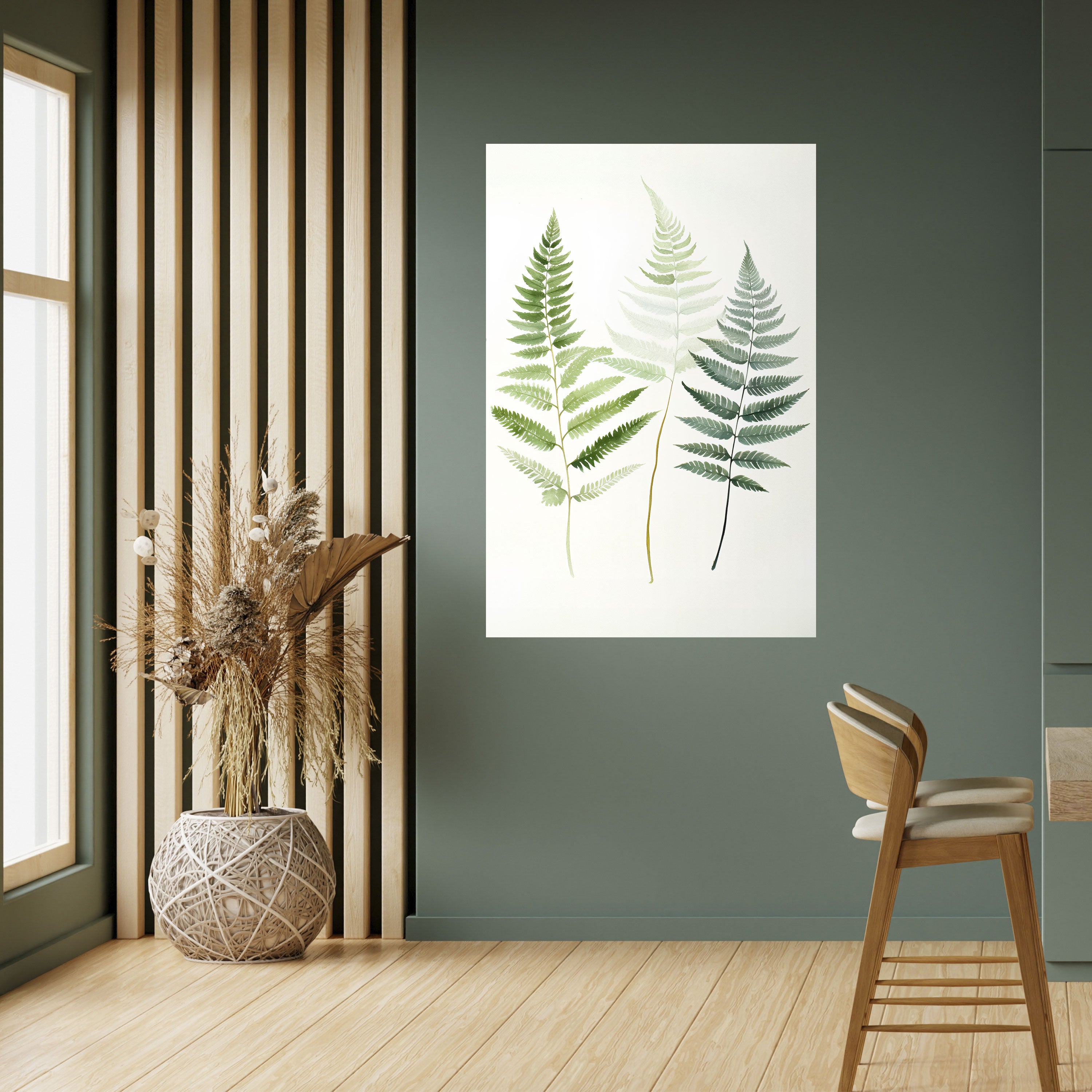 Póster vertical autoadhesivo FERN MAJESTY
