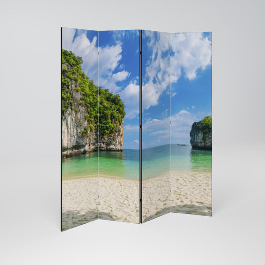 SUN-KISSED HAVEN Biombo de 4 paneles