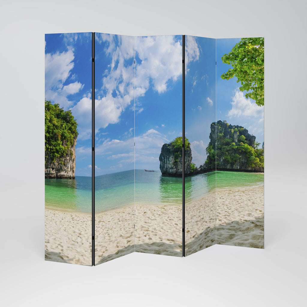 SUN-KISSED HAVEN Decorative 5-Panel Room Divider